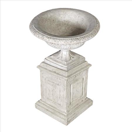 Design Toscano Larkin Arts and Crafts Architectural Garden Urn & Plinth Set NE950602